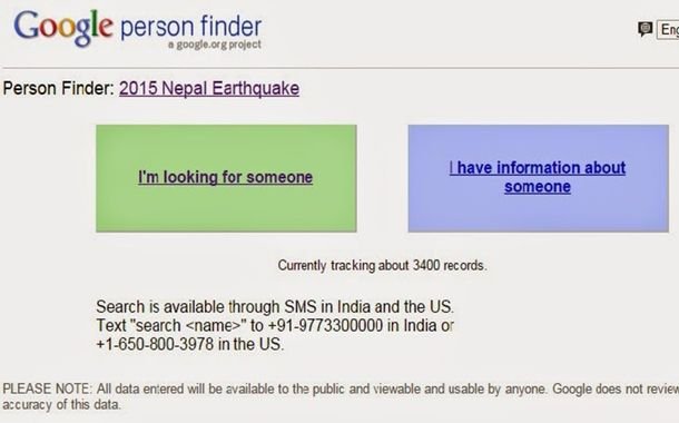 google launches person finder to help survivors in nepal earthquake
