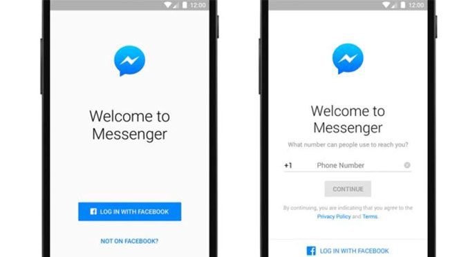 Messenger Login without Facebook Android