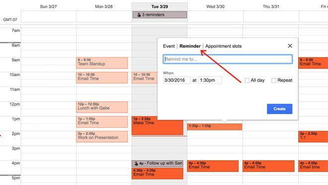 Google Calendar Reminder