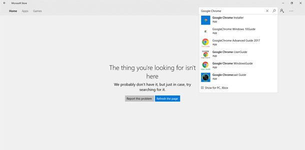 Microsoft Removes Chrome