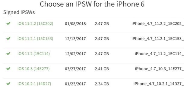 iOS 11 Downgrade