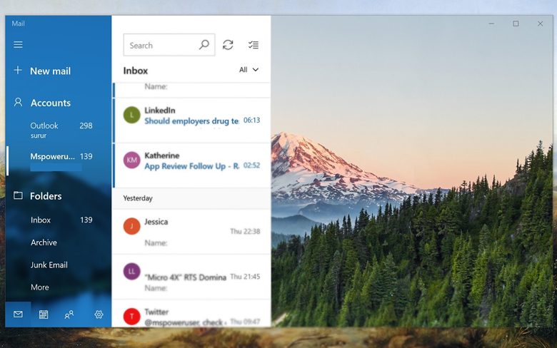 Windows 10 Mail App