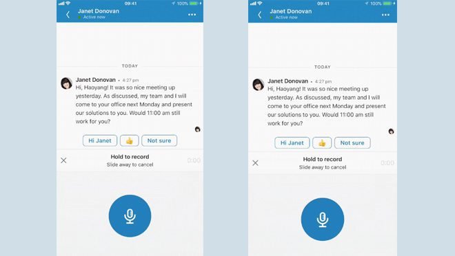 LinkedIn Voice Messages