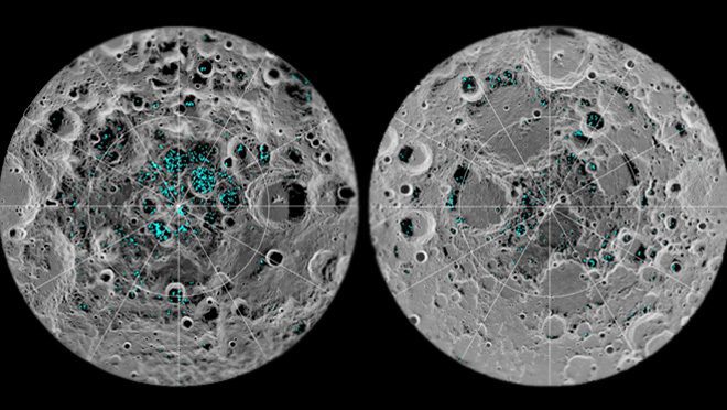 Ice on Moon Poles
