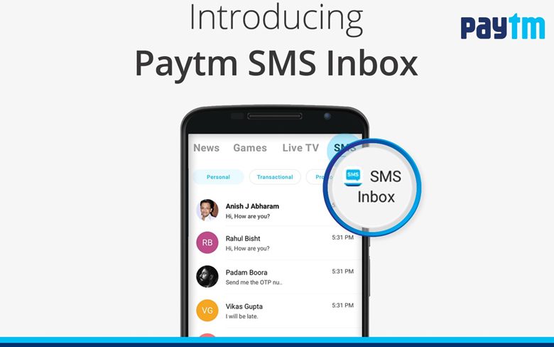 Paytm SMS Inbox