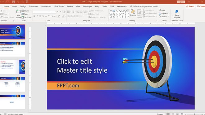Free Target PowerPoint Template