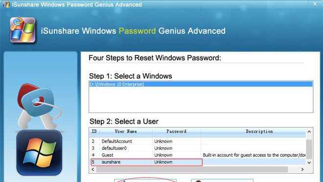 Windows Password Genius
