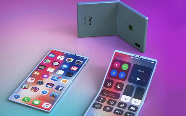 Foldable iPhone Renders with Half and Full Fold