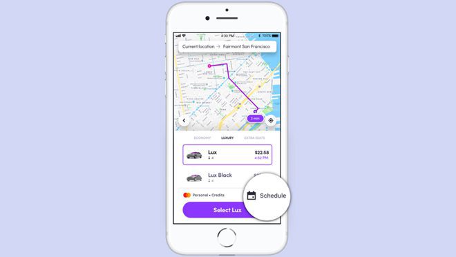 Lux Ride App Open On iPhone 