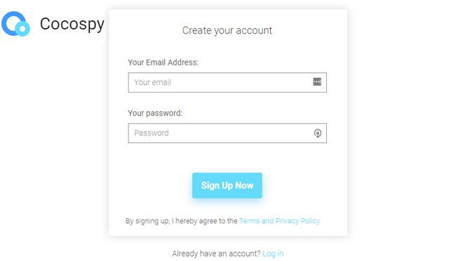 Cocospy Sign up
