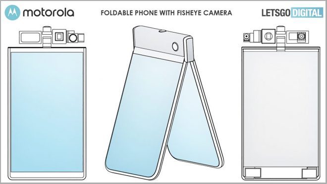 foldable phone with fisheye camera