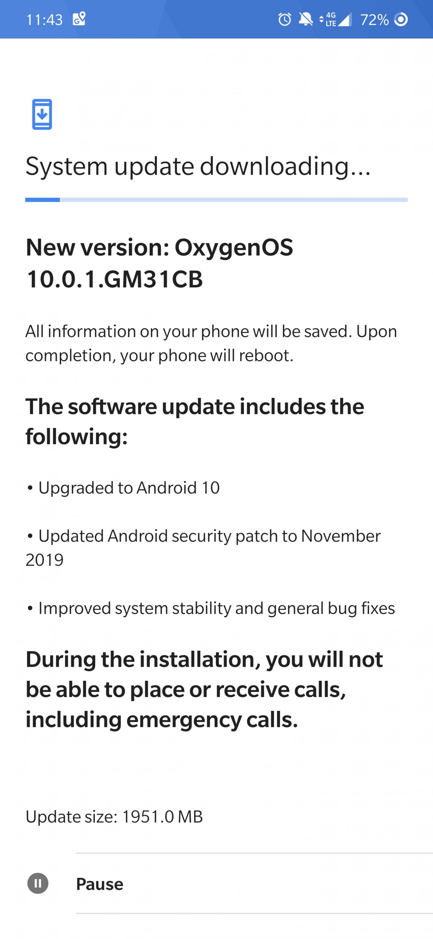 OnePlus 6T Update