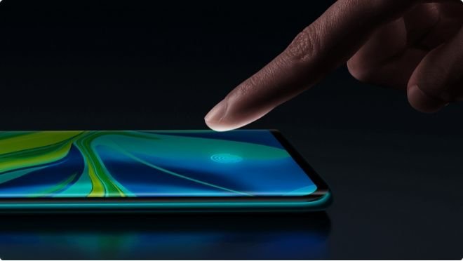 Xiaomi Mi Note 10 in-screen Fingerprint Sensor