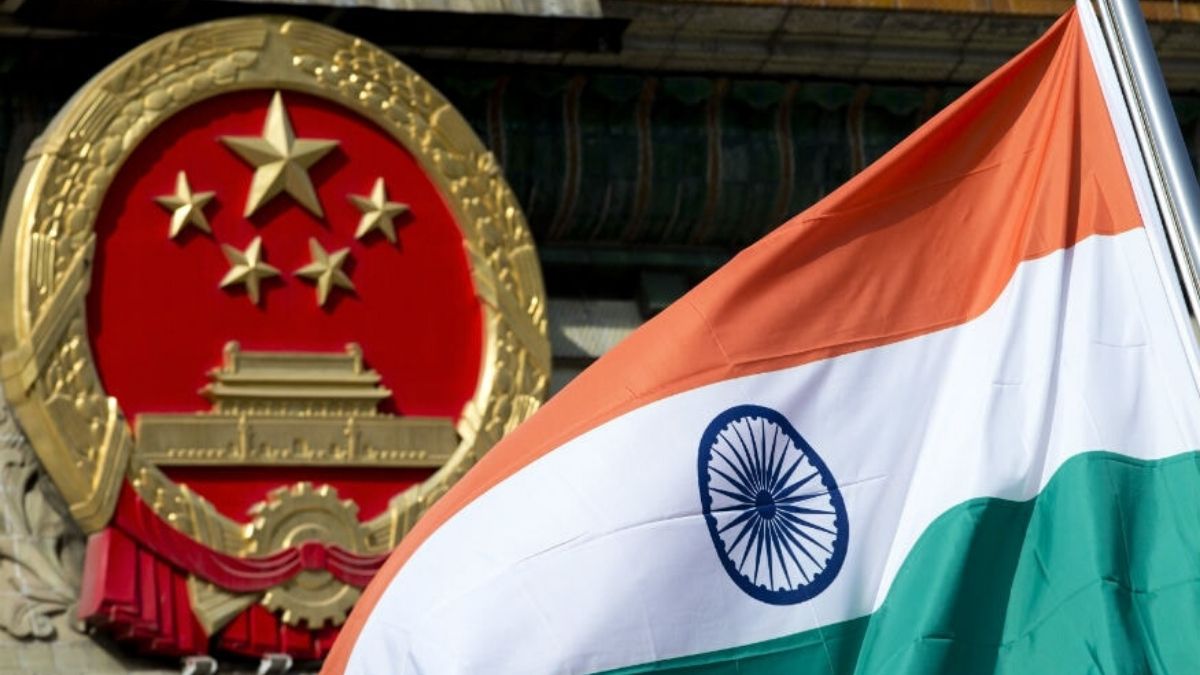 Flag Of India and China