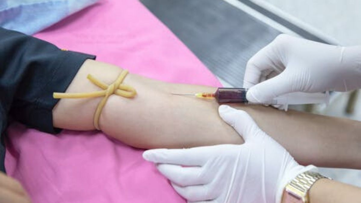 Donor Donating Blood For Tests