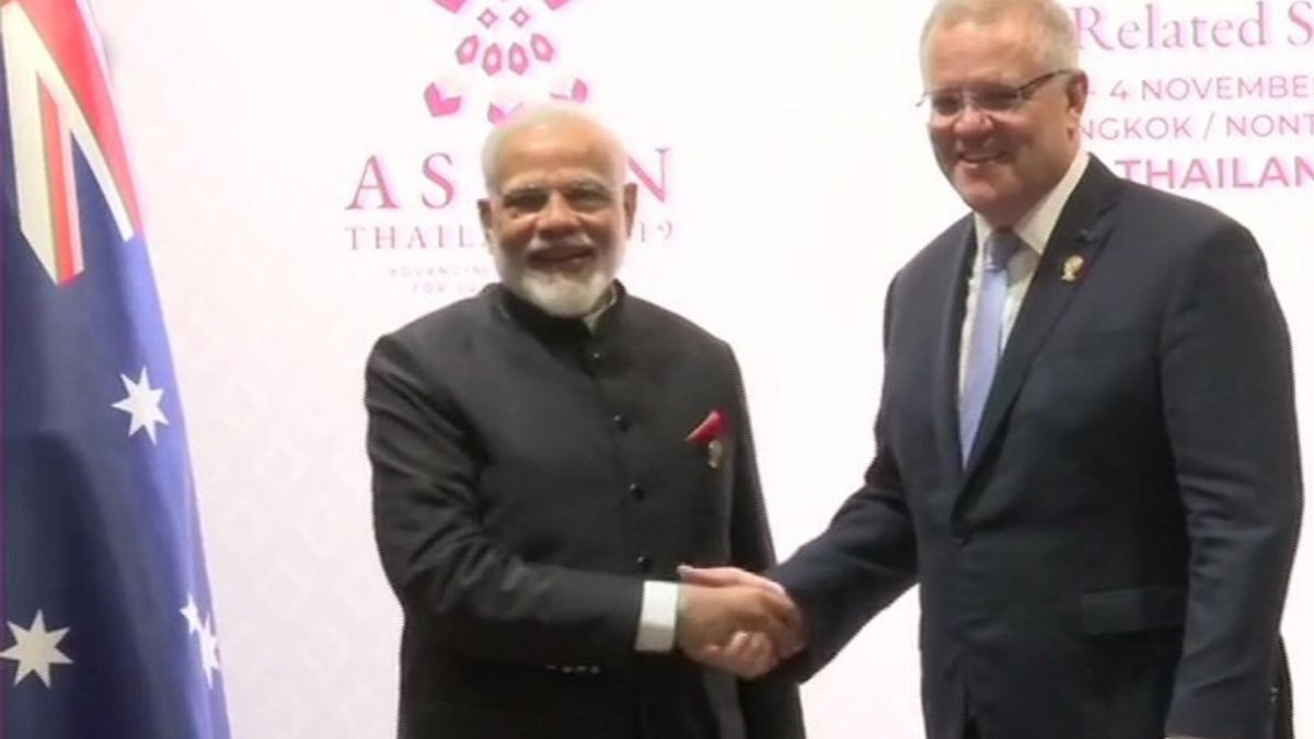 PM Modi and Scott Morrison
