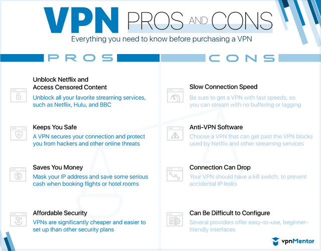 vpn pros and cons