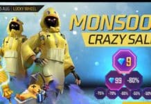 Free Fire Monsoon Crazy Sales event